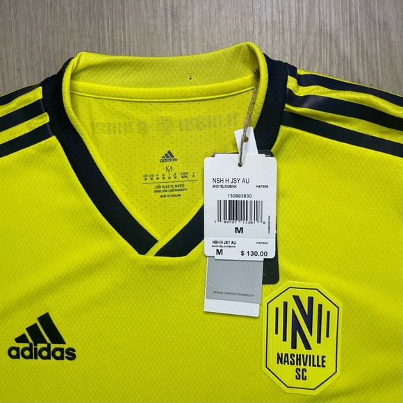 Adidas Nashville SC 22/23 Authentic Home Jersey “Shock Yellow” - Picture 2 of 8
